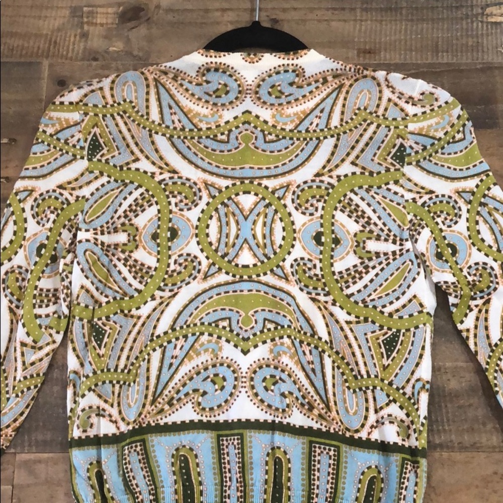 J. Crew Multicolor Patterned Cropped Cardigan - image 5